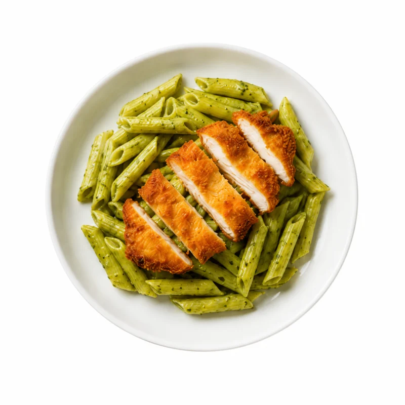 Penne Pesto Poulet Panné