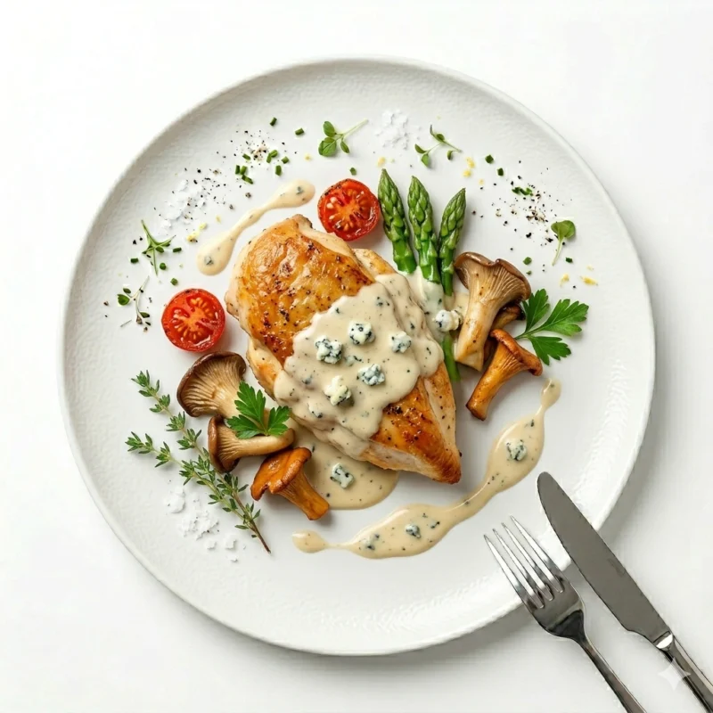 Supreme de poulet sauce Roquefort
